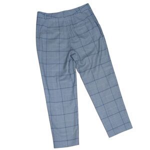 Club Monaco Blue Trousers with Windowpane Check navy white plaid preppy career 4